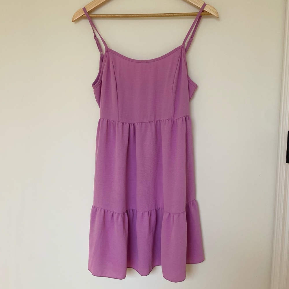 Altar’d State Lavender Tie Back Mini Dress Size M - Picture 3 of 5